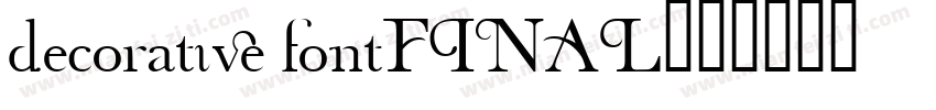 decorative fontFINAL字体转换